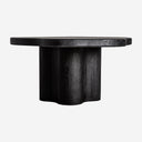 Mesa de comedor de madera de acacia en color negro
