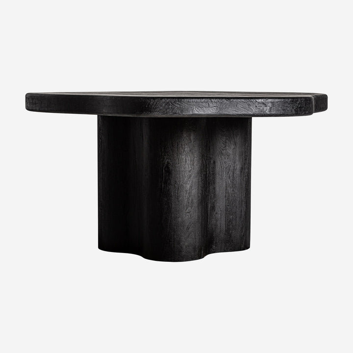 Mesa de comedor de madera de acacia en color negro