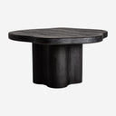 Mesa de comedor de madera de acacia en color negro