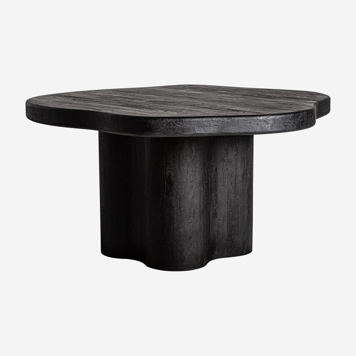 Mesa de comedor de madera de acacia en color negro