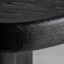 Mesa de comedor de madera de acacia en color negro – detalle