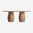 Mesa de comedor de madera de mango en color marrón claro 220 x 110 x 75 cm