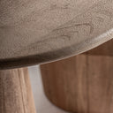 Mesa de comedor de madera de mango en color marrón claro 220 x 110 x 75 cm – detalle