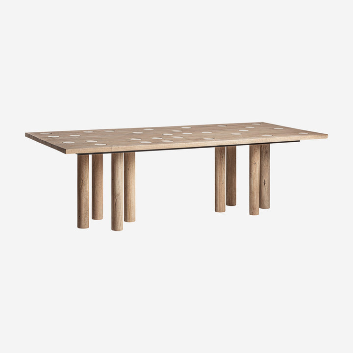 Mesa de comedor de madera de mango en color marrón claro 250 x 110 x 76 cm