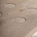 Mesa de comedor de madera de mango en color marrón claro 250 x 110 x 76 cm – detalle