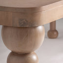 Mesa de comedor de madera de mango en color marrón claro 250 x 120 x 75 cm – detalle