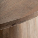 Mesa de comedor de madera de mango en color marrón ovalada con pie cónico – 250 x 105 x 75 cm – detalle