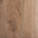 Mesa de comedor de madera de mango en color marrón ovalada con pie cónico – detalle