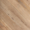 Mesa de comedor de madera de mango en color marrón redonda con pie cónico – detalle