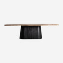 Mesa de comedor de madera de mango y madera de acacia en color negro