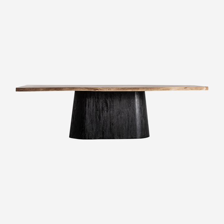 Mesa de comedor de madera de mango y madera de acacia en color negro