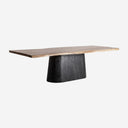 Mesa de comedor de madera de mango y madera de acacia en color negro