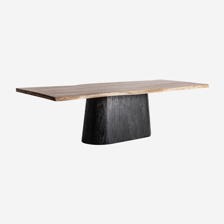 Mesa de comedor de madera de mango y madera de acacia en color negro