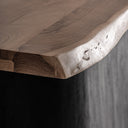 Mesa de comedor de madera de mango y madera de acacia en color negro – detalle