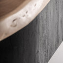 Mesa de comedor de madera de mango y madera de acacia en color negro – detalle