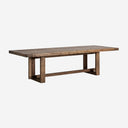 Mesa de comedor de madera de olmo en color marrón – 280 x 105 x 75 cm