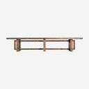Mesa de comedor de madera de olmo en color marrón – 400 x 120 x 76 cm