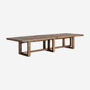 Mesa de comedor de madera de olmo en color marrón – 400 x 120 x 76 cm