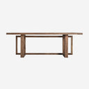 Mesa de comedor de madera de olmo en color marrón
