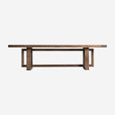 Mesa de comedor de madera de olmo en color marrón – 280 x 105 x 75 cm
