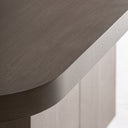 Mesa de comedor de madera de roble en color marrón 220 x 110 x 76 cm – detalle