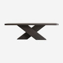 Mesa de comedor de madera de roble en color negro 240 x 110 x 76 cm