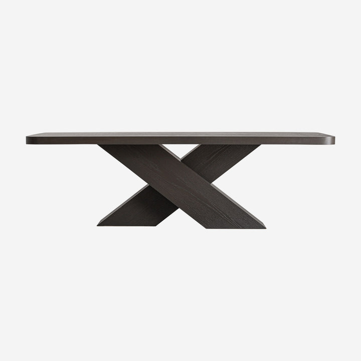 Mesa de comedor de madera de roble en color negro 240 x 110 x 76 cm