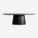 Mesa de comedor de madera de roble en color negro 240 x 120 x 76 cm