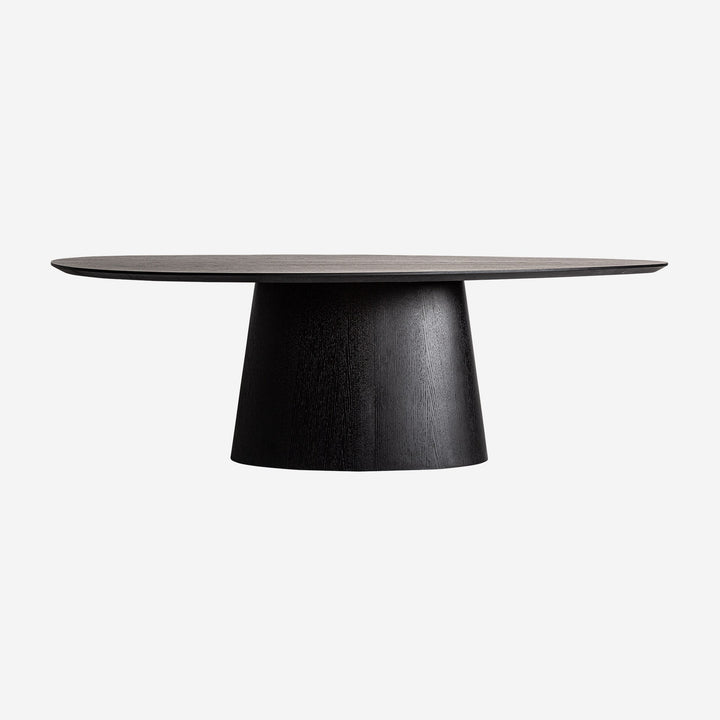 Mesa de comedor de madera de roble en color negro 240 x 120 x 76 cm