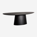 Mesa de comedor de madera de roble en color negro 240 x 120 x 76 cm