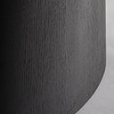 Mesa de comedor de madera de roble en color negro 240 x 120 x 76 cm – detalle