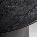 Mesa de comedor de madera de roble en color negro 240 x 120 x 76 cm – detalle