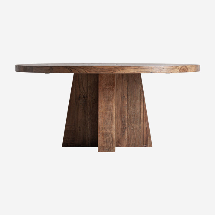 Mesa de comedor de madera de sal en color marrón teñido 170 x 76 cm