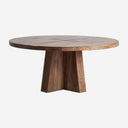 Mesa de comedor de madera de sal en color marrón teñido 170 x 76 cm