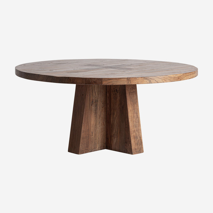 Mesa de comedor de madera de sal en color marrón teñido 170 x 76 cm