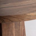 Mesa de comedor de madera de sal en color marrón teñido 170 x 76 cm – detalle