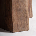 Mesa de comedor de madera de sal en color marrón teñido 170 x 76 cm – detalle