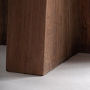 Mesa de comedor de madera de sal en color marrón teñido 170 x 76 cm – detalle