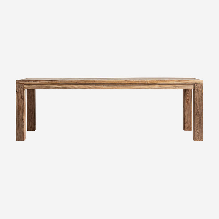 Mesa de comedor de madera de teca reciclada en color marrón 240 x 100 x 78 cm