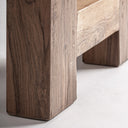 Mesa de comedor de madera recuperada en color marrón 200 x 71 x 91 cm – detalle