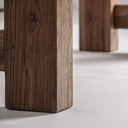 Mesa de comedor de madera recuperada en color marrón 200 x 71 x 91 cm – detalle