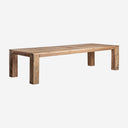 Mesa de comedor de madera recuperada en color marrón 270 x 110 x 76 cm
