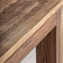 Mesa de comedor de madera recuperada en color marrón 270 x 110 x 76 cm – detalle