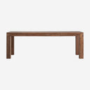 Mesa de comedor de madera recuperada en color marrón natural