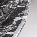 Mesa de comedor de mármol en color negro – detalle