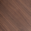 Mesa de comedor de MDF y chapa de nogal en color marrón – detalle