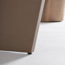Mesa de comedor de piedra sinterizada en color blanco roto 280 x 120 x 77 cm – detalle