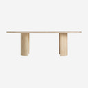 Mesa de comedor de travertino en color marrón claro 240 x 100 x 75 cm