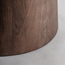 Mesa de comedor de travertino y madera de mango en color beige 130 x 81 cm – detalle