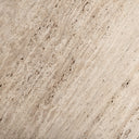 Mesa de comedor de travertino y madera de mango en color beige 130 x 81 cm – detalle